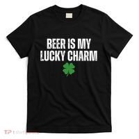 Beer Is My Lucky Charm Funny St Patricks Day T-Shirt thumb 0