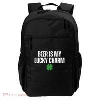 Beer Is My Lucky Charm Funny St Patricks Day Backpack thumb 0