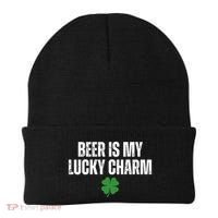Beer Is My Lucky Charm Funny St Patricks Day Beanie thumb 0