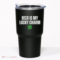 Beer Is My Lucky Charm Funny St Patricks Day Tumbler thumb 0