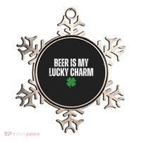 Beer Is My Lucky Charm Funny St Patricks Day Ornament thumb 0