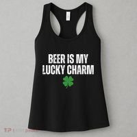 Beer Is My Lucky Charm Funny St Patricks Day Women's Tank Top thumb 3