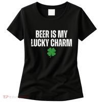 Beer Is My Lucky Charm Funny St Patricks Day Women's T-Shirt thumb 0