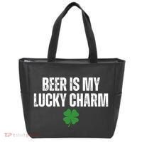 Beer Is My Lucky Charm Funny St Patricks Day Tote Bag thumb 0