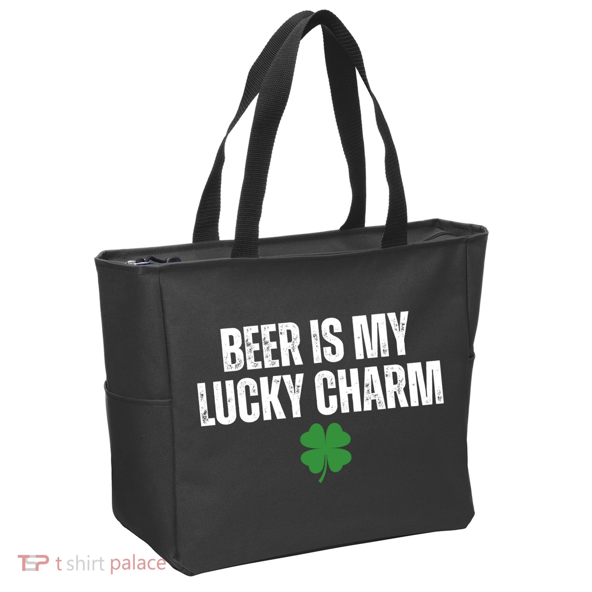 Beer Is My Lucky Charm Funny St Patricks Day Tote Bag