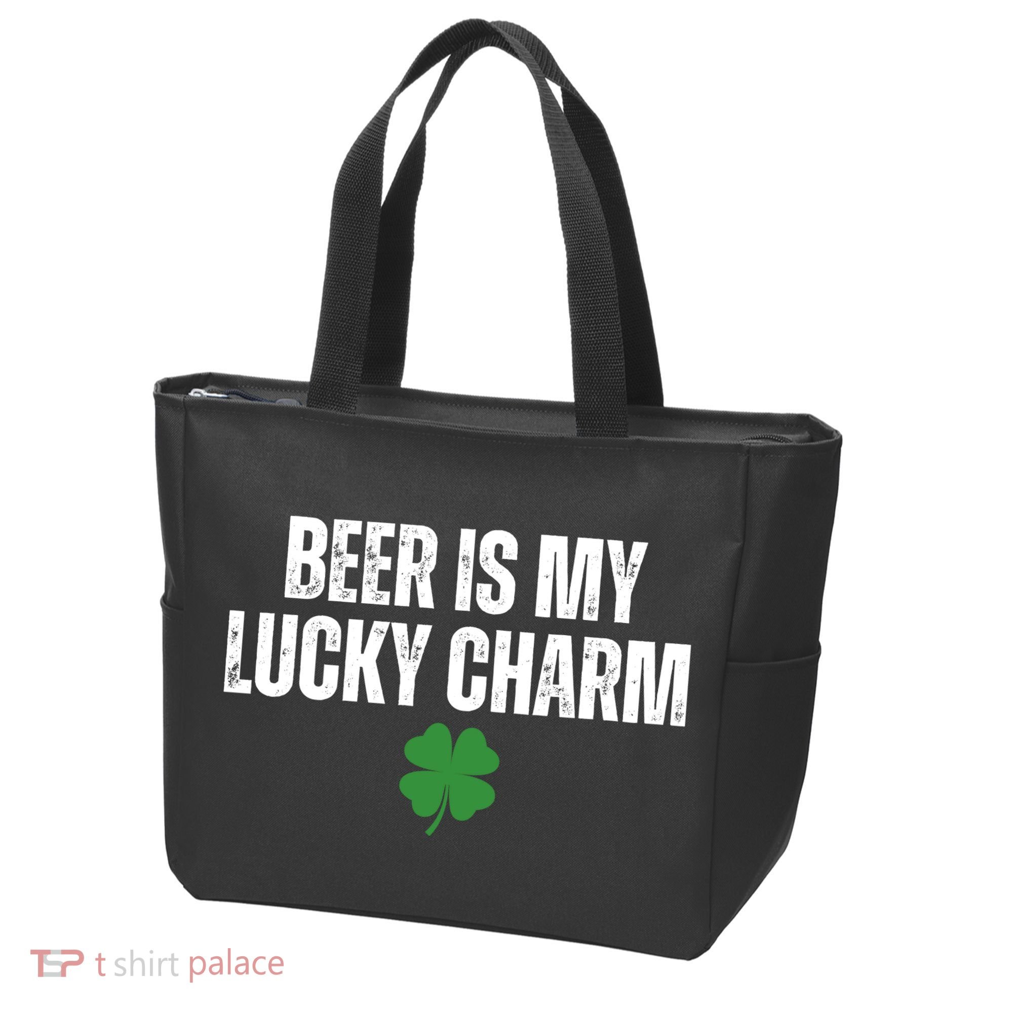 Beer Is My Lucky Charm Funny St Patricks Day Tote Bag