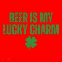 Beer Is My Lucky Charm Funny St Patricks Day Santa Hat thumb 1