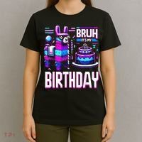 Bruh Its My Birthday Llama Pinata Boy Girl Family Party Bday T-Shirt thumb 4