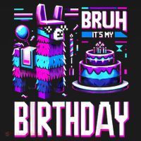 Bruh Its My Birthday Llama Pinata Boy Girl Family Party Bday Women's Hoodie thumb 2