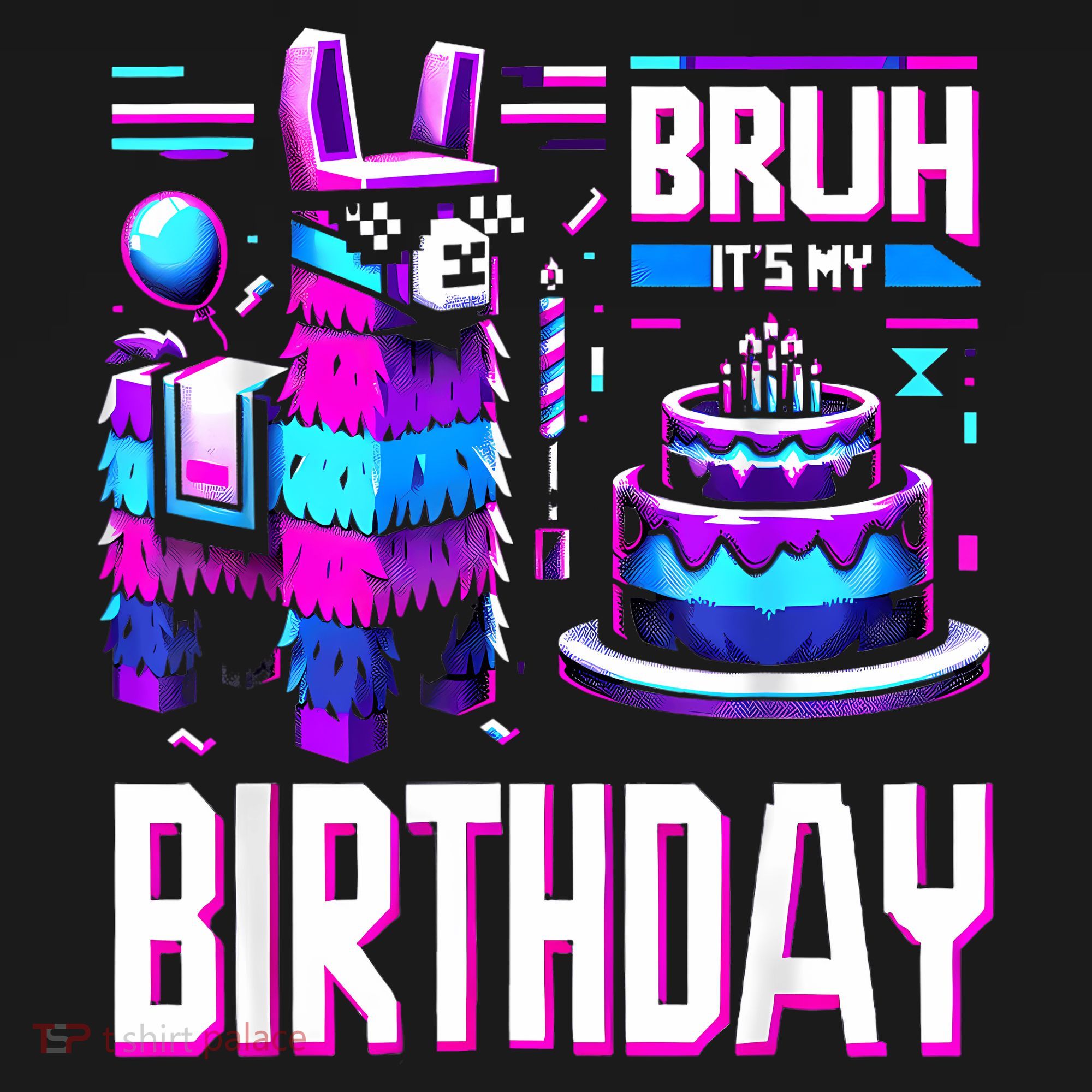 Bruh Its My Birthday Llama Pinata Boy Girl Family Party Bday Women's Hoodie