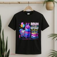 Bruh Its My Birthday Llama Pinata Boy Girl Family Party Bday Gift T-Shirt thumb 2
