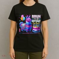 Bruh Its My Birthday Llama Pinata Boy Girl Family Party Bday Gift T-Shirt thumb 4