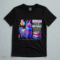 Bruh Its My Birthday Llama Pinata Boy Girl Family Party Bday Gift T-Shirt thumb 5
