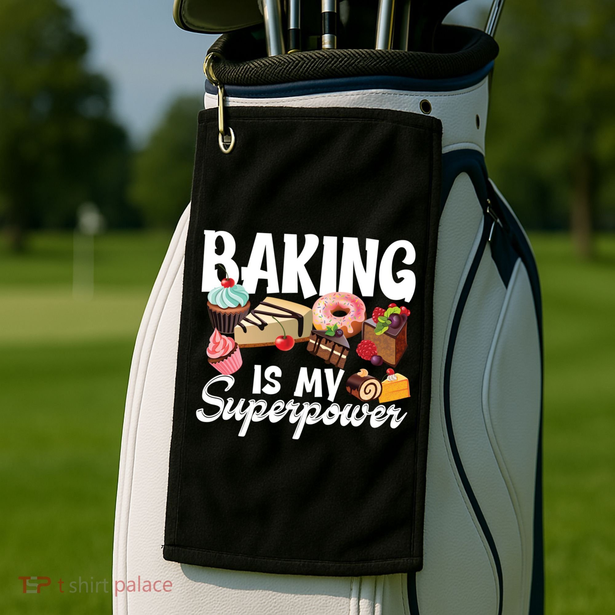 Baking Is My Superpower Clothing Teens Cool Gift Golf Towel