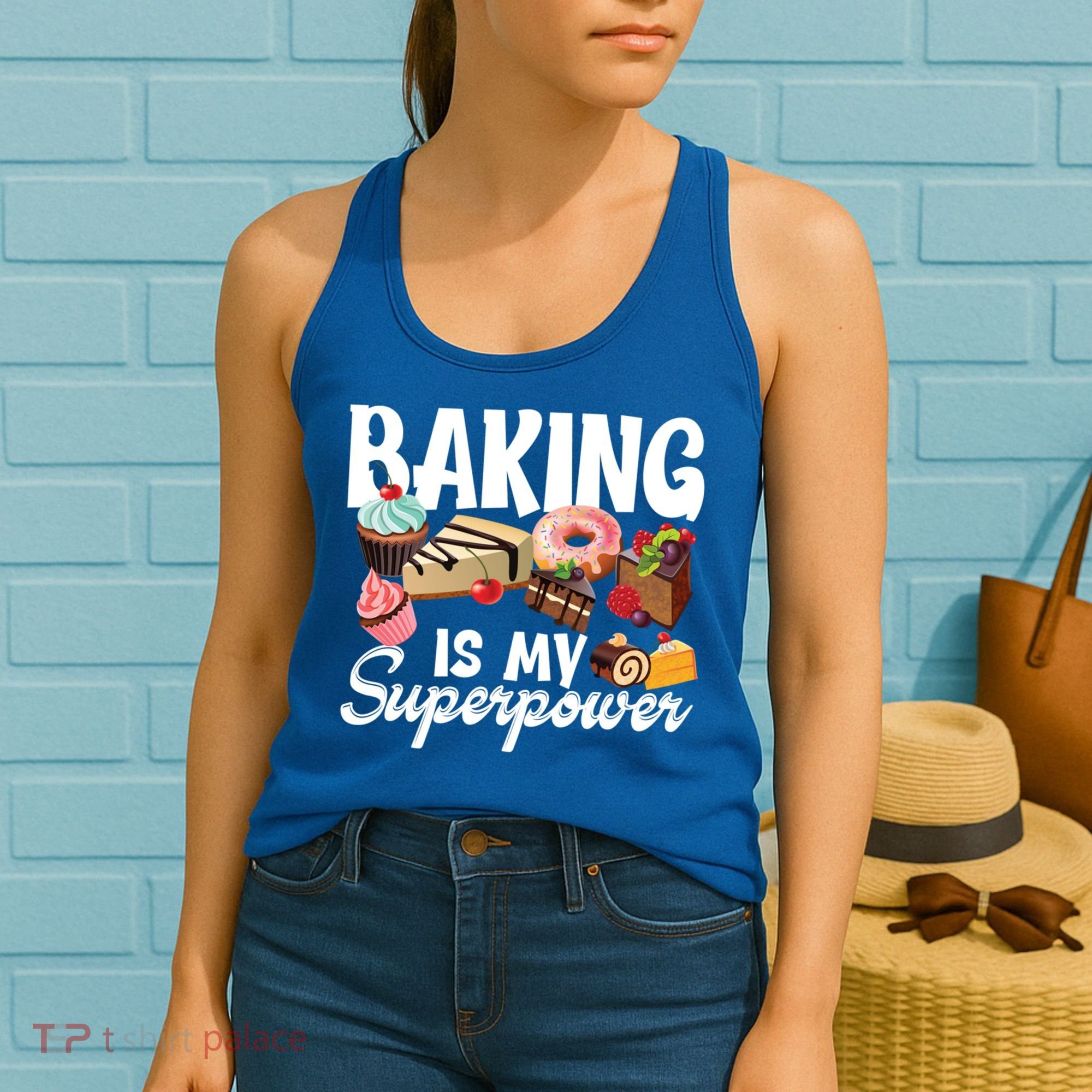 Baking Is My Superpower Clothing Teens Cool Gift Women's Tank Top
