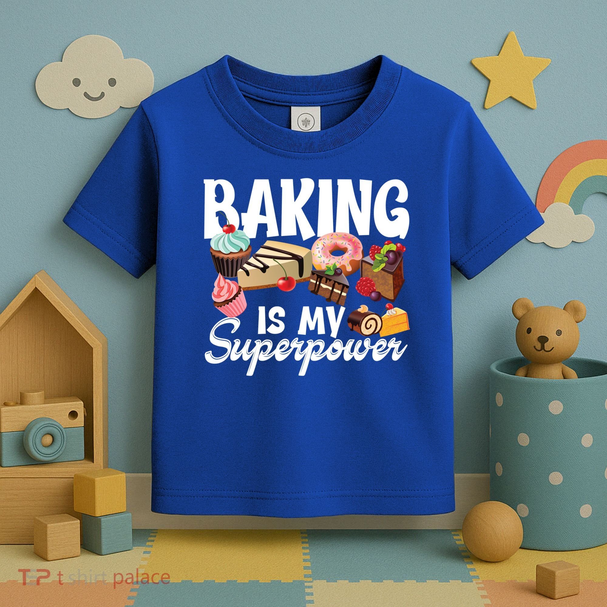 Baking Is My Superpower Clothing Teens Cool Gift Toddler T-Shirt