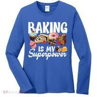Baking Is My Superpower Clothing Teens Cool Gift Women's Long Sleeve Shirt thumb 0
