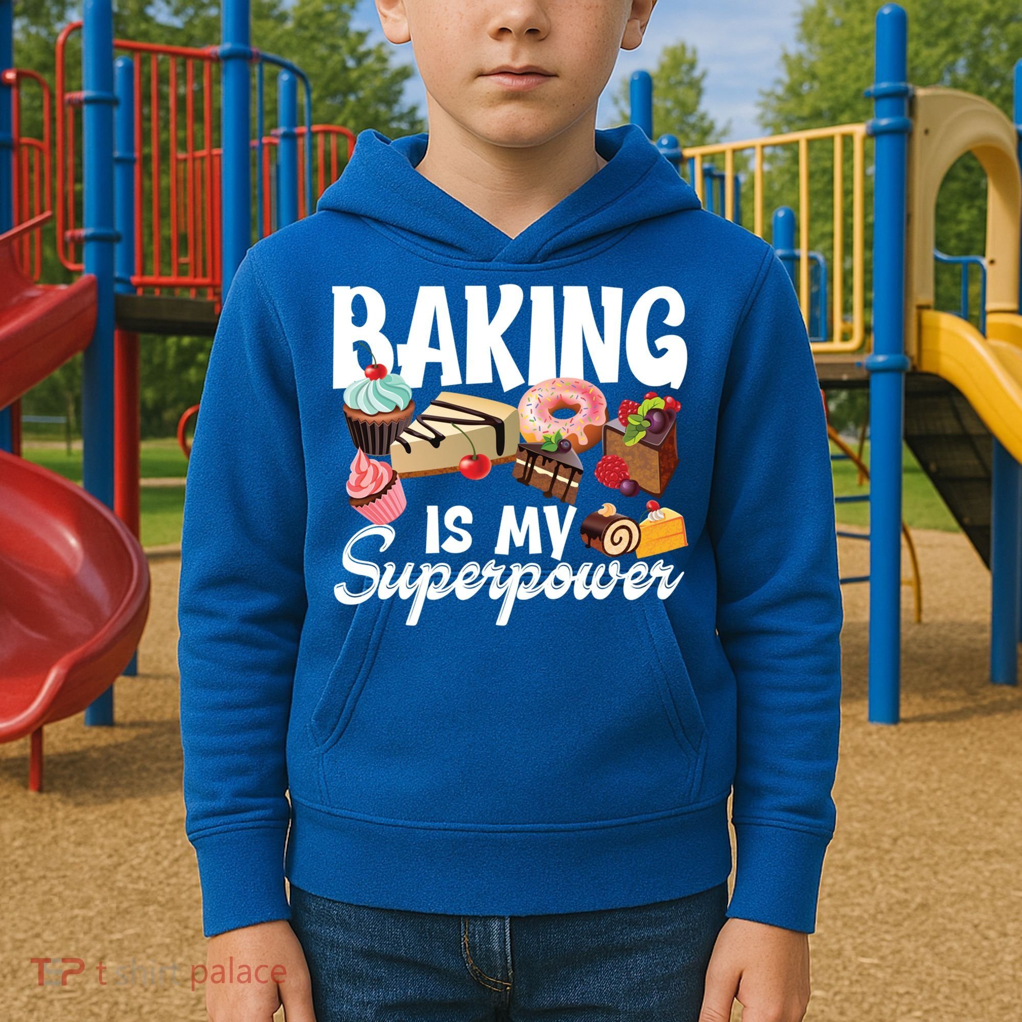 Baking Is My Superpower Clothing Teens Cool Gift Kids Hoodie