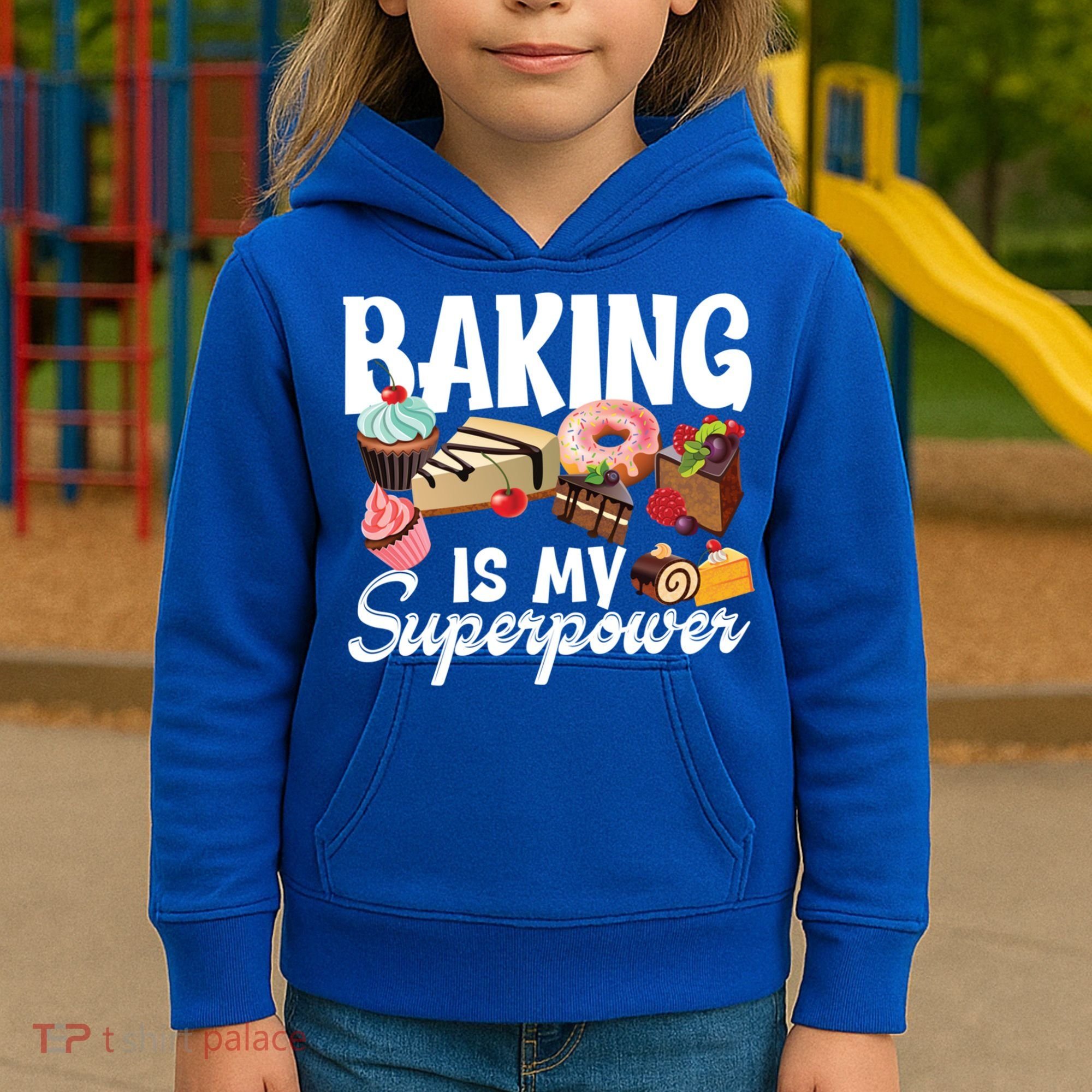 Baking Is My Superpower Clothing Teens Cool Gift Kids Hoodie