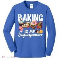 Baking Is My Superpower Clothing Teens Cool Gift Kids Long Sleeve Shirt thumb 0