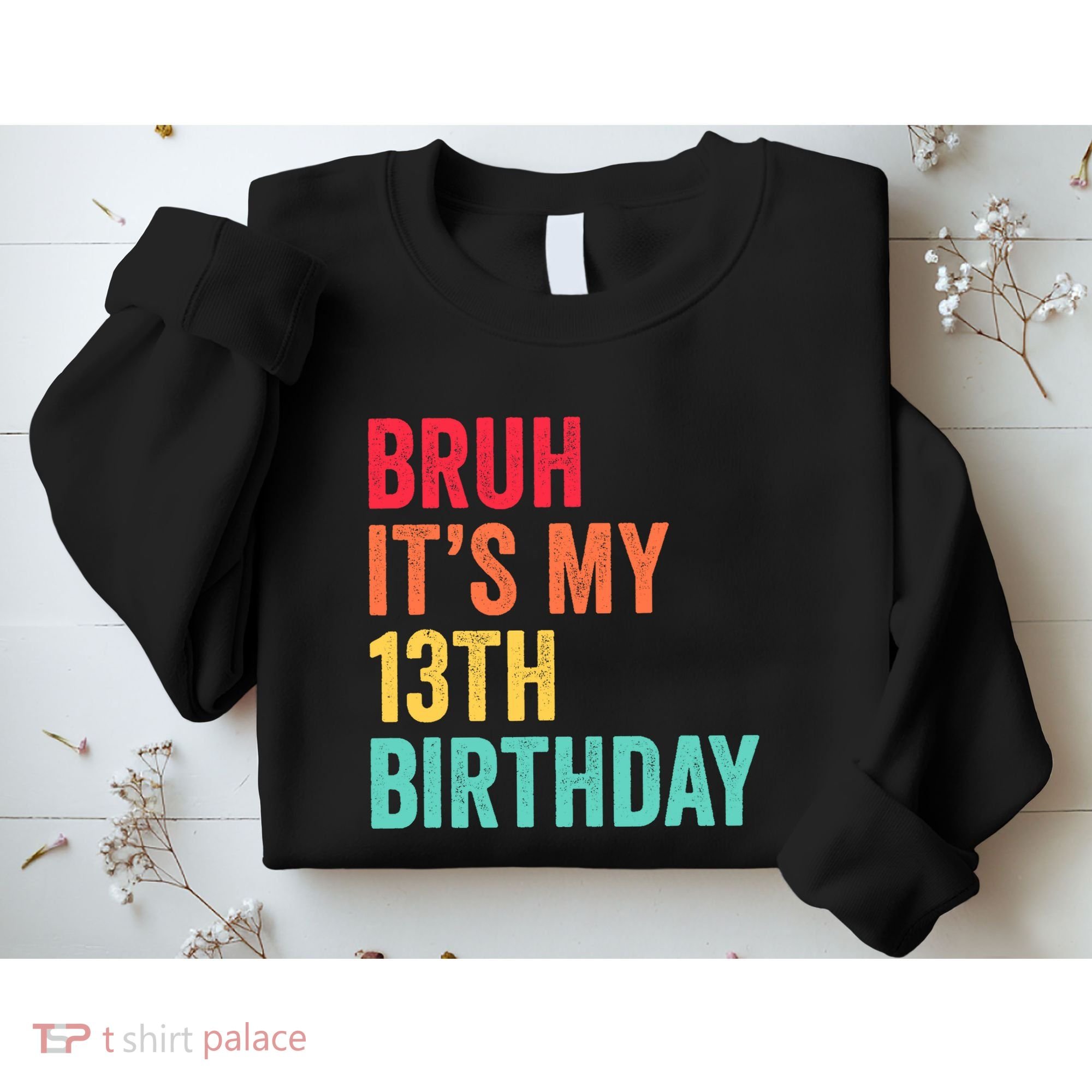 Bruh Its My 13th Birthday 13 Years Old Thirteenth Birthday Sweatshirt