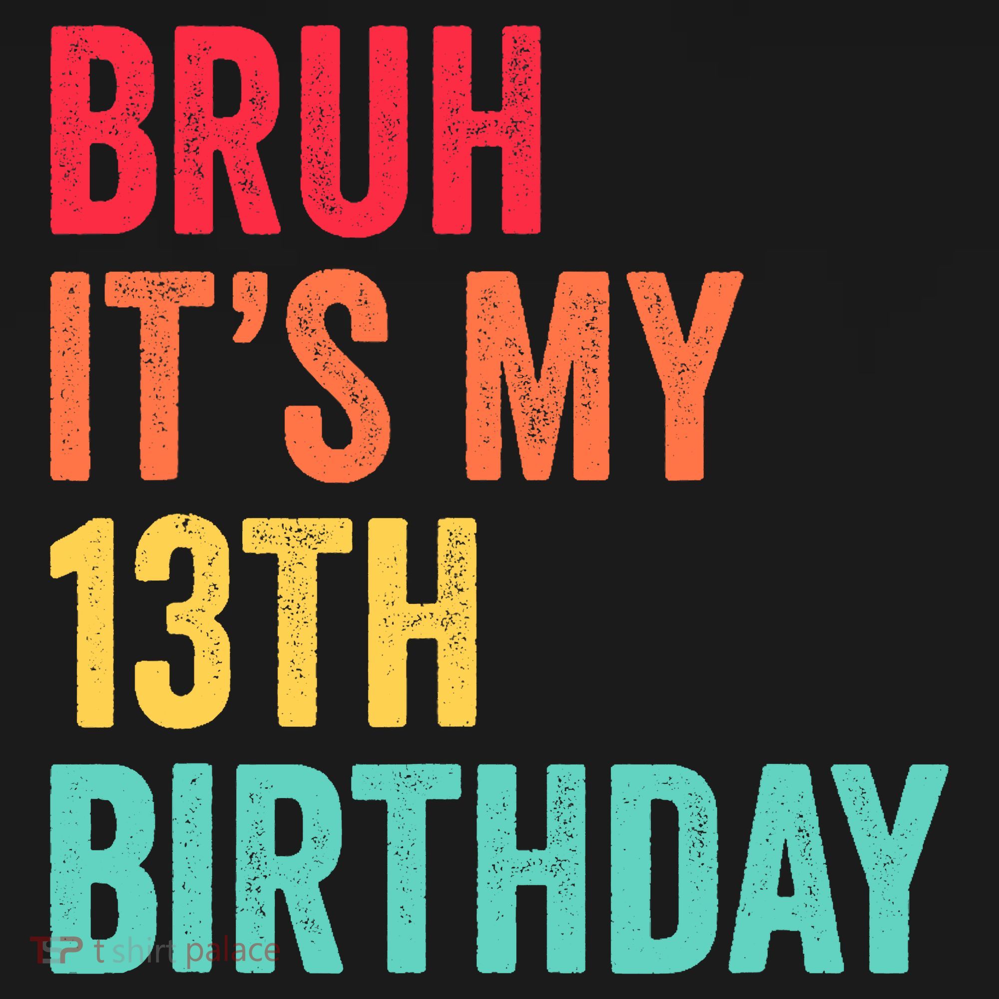 Bruh Its My 13th Birthday 13 Years Old Thirteenth Birthday Women's Hoodie