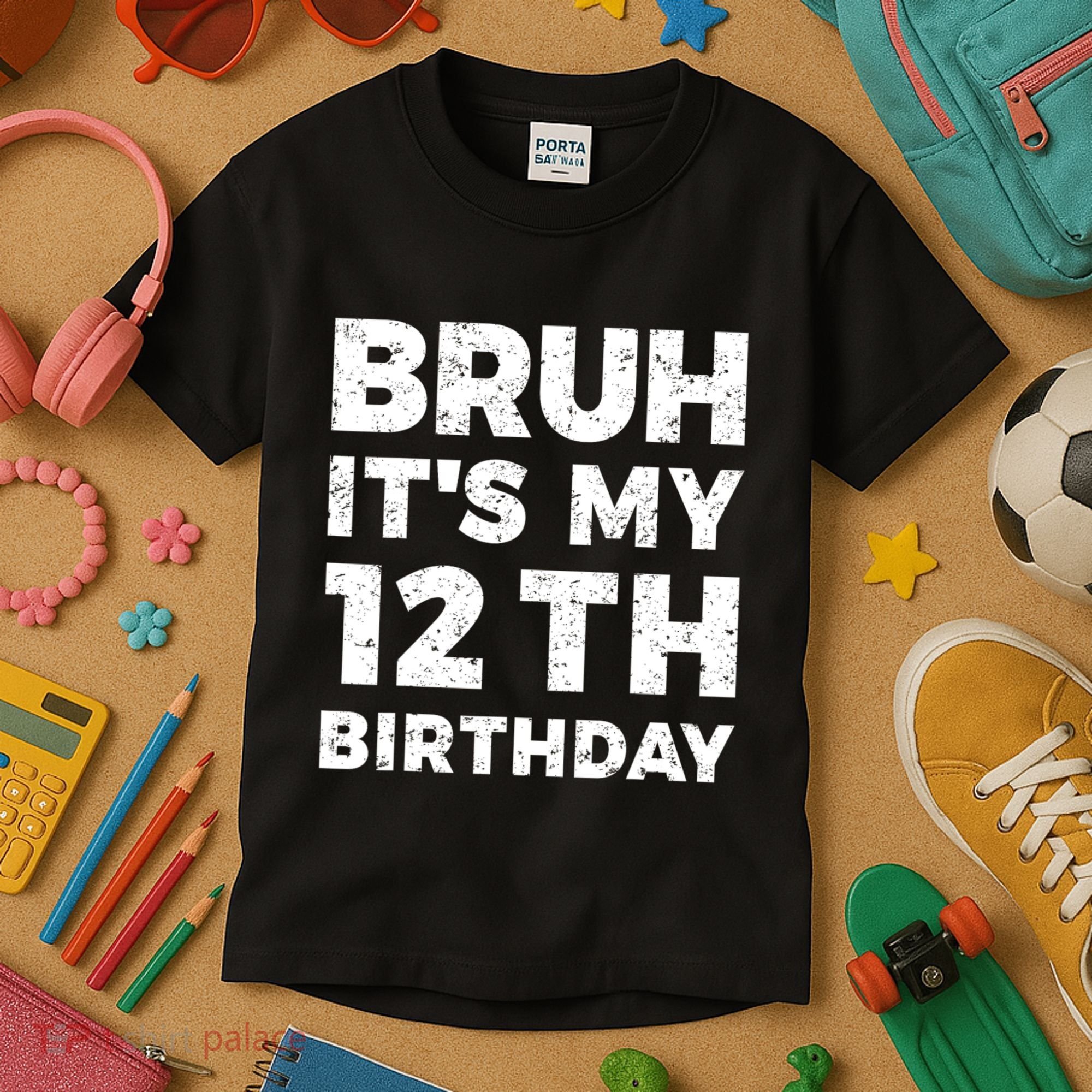 Bruh Its My 12th Birthday 12 Year Old Birthday Kids T-Shirt