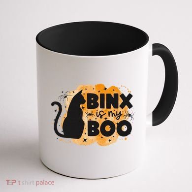 Binx Is My Boo Halloween Cat Scary Holiday Horror Night Coffee Mug back