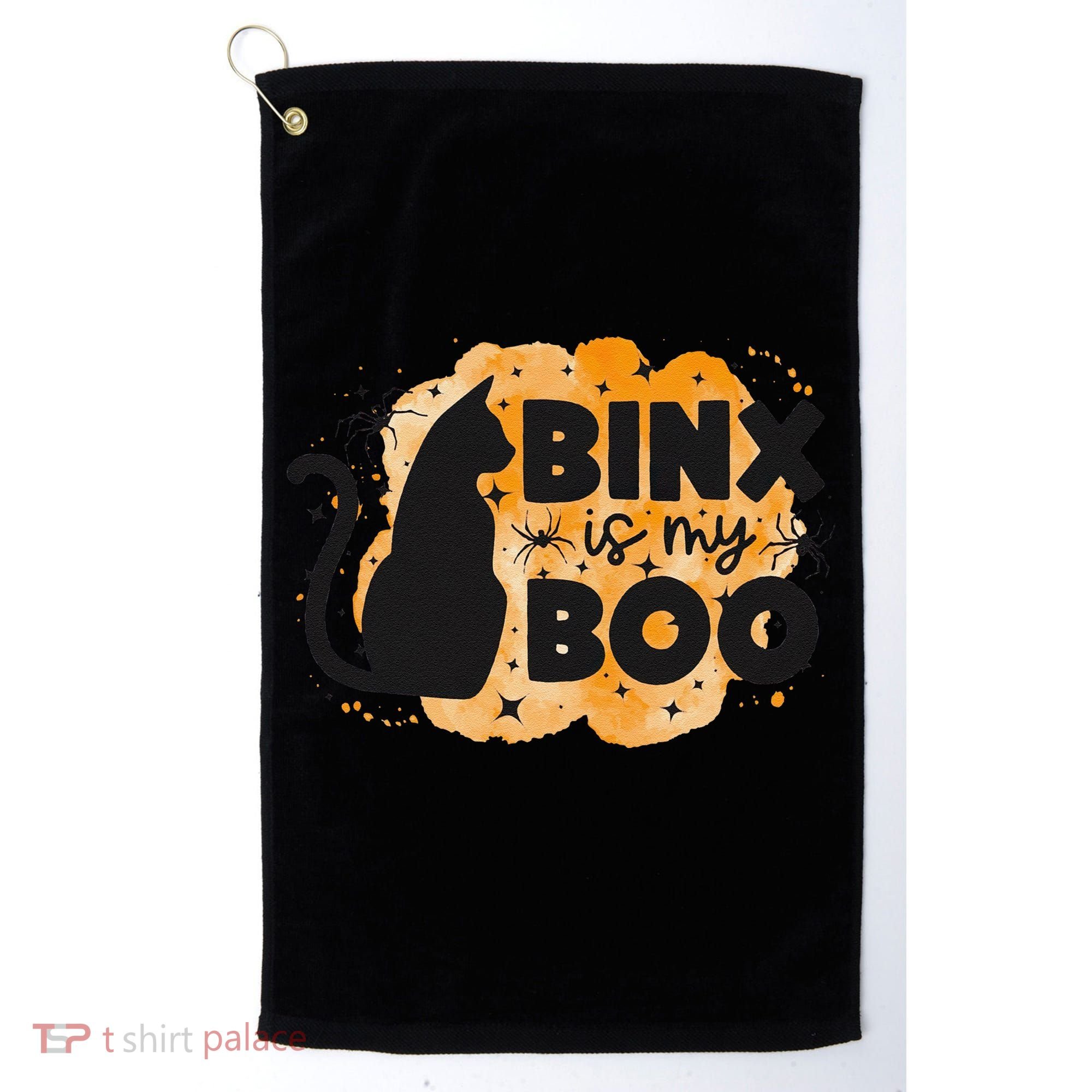 Binx Is My Boo Halloween Cat Scary Holiday Horror Night Golf Towel