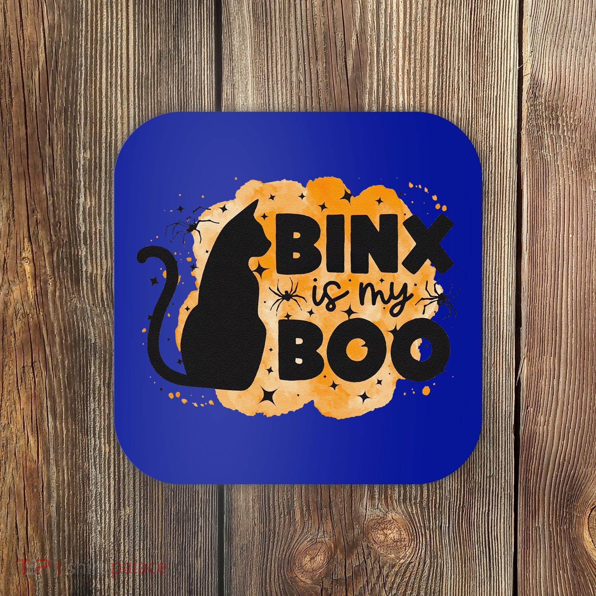 Binx Is My Boo Halloween Cat Scary Holiday Horror Night Coaster