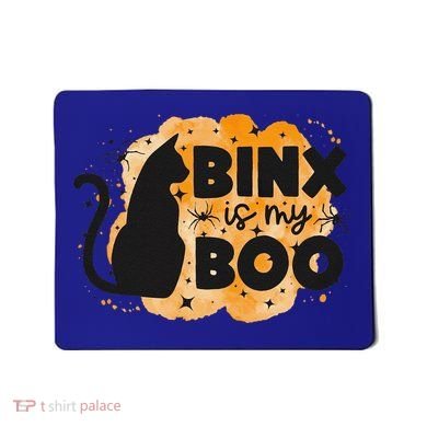 Binx Is My Boo Halloween Cat Scary Holiday Horror Night Mousepad