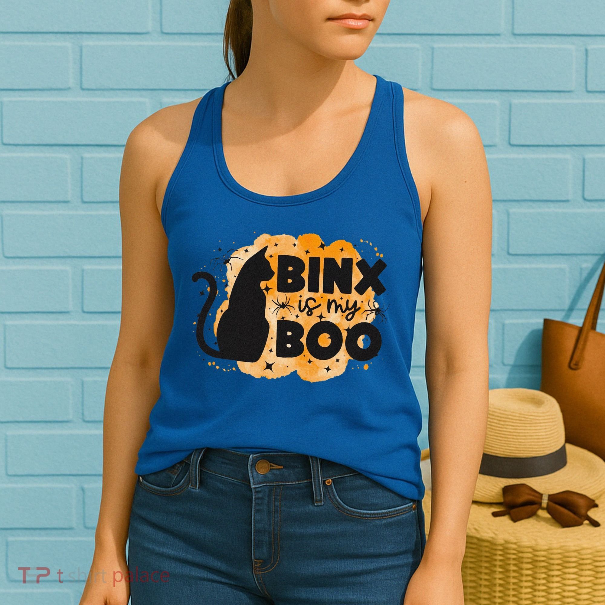 Binx Is My Boo Halloween Cat Scary Holiday Horror Night Women's Tank Top