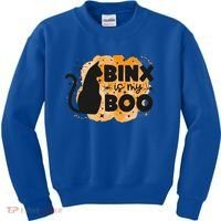 Binx Is My Boo Halloween Cat Scary Holiday Horror Night Kids Sweatshirt thumb 0