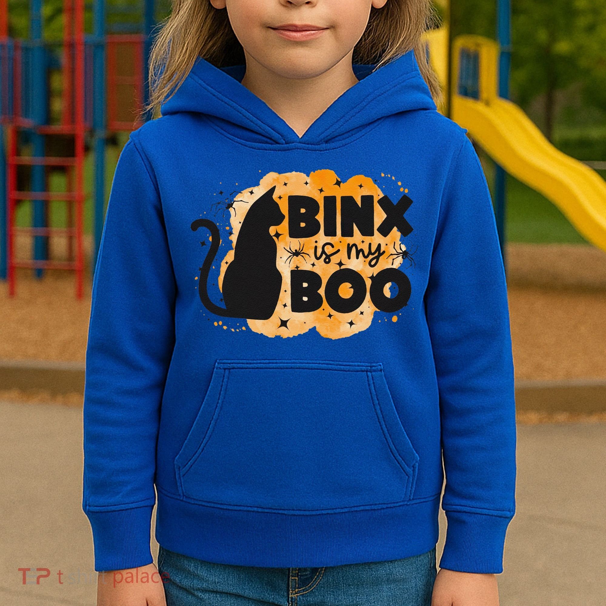 Binx Is My Boo Halloween Cat Scary Holiday Horror Night Kids Hoodie