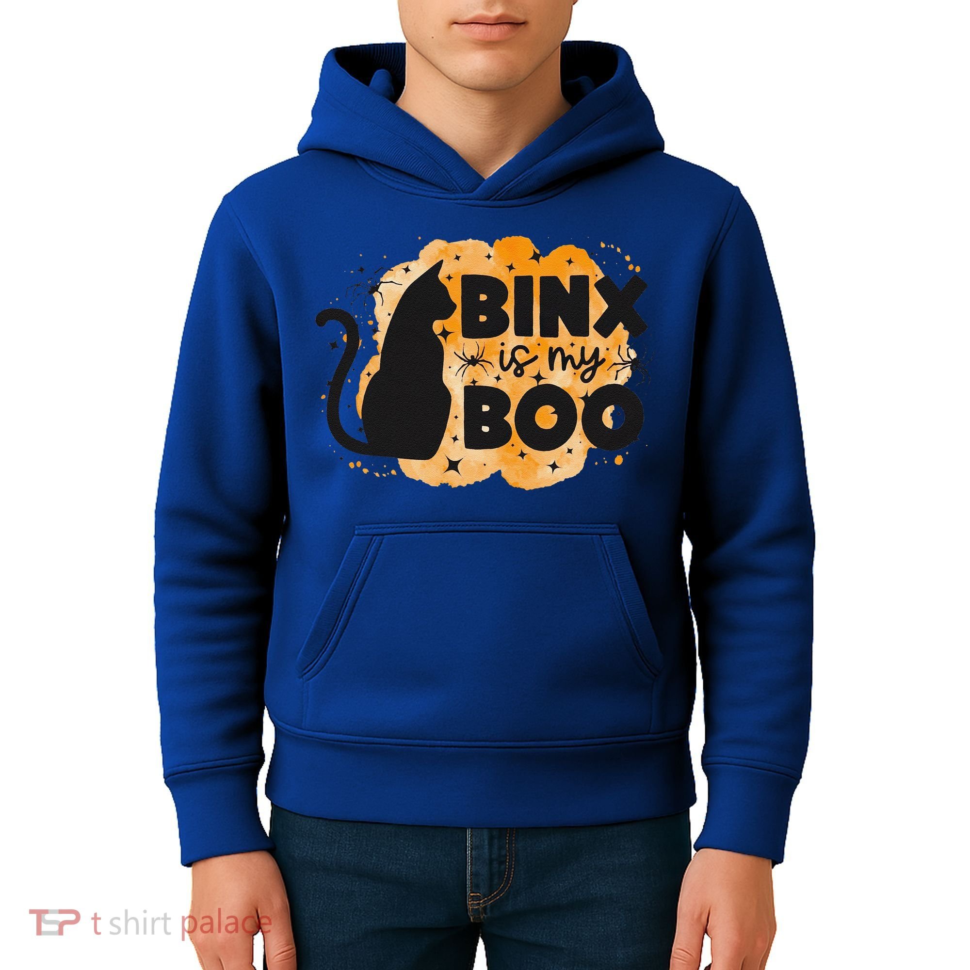 Binx Is My Boo Halloween Cat Scary Holiday Horror Night Kids Hoodie