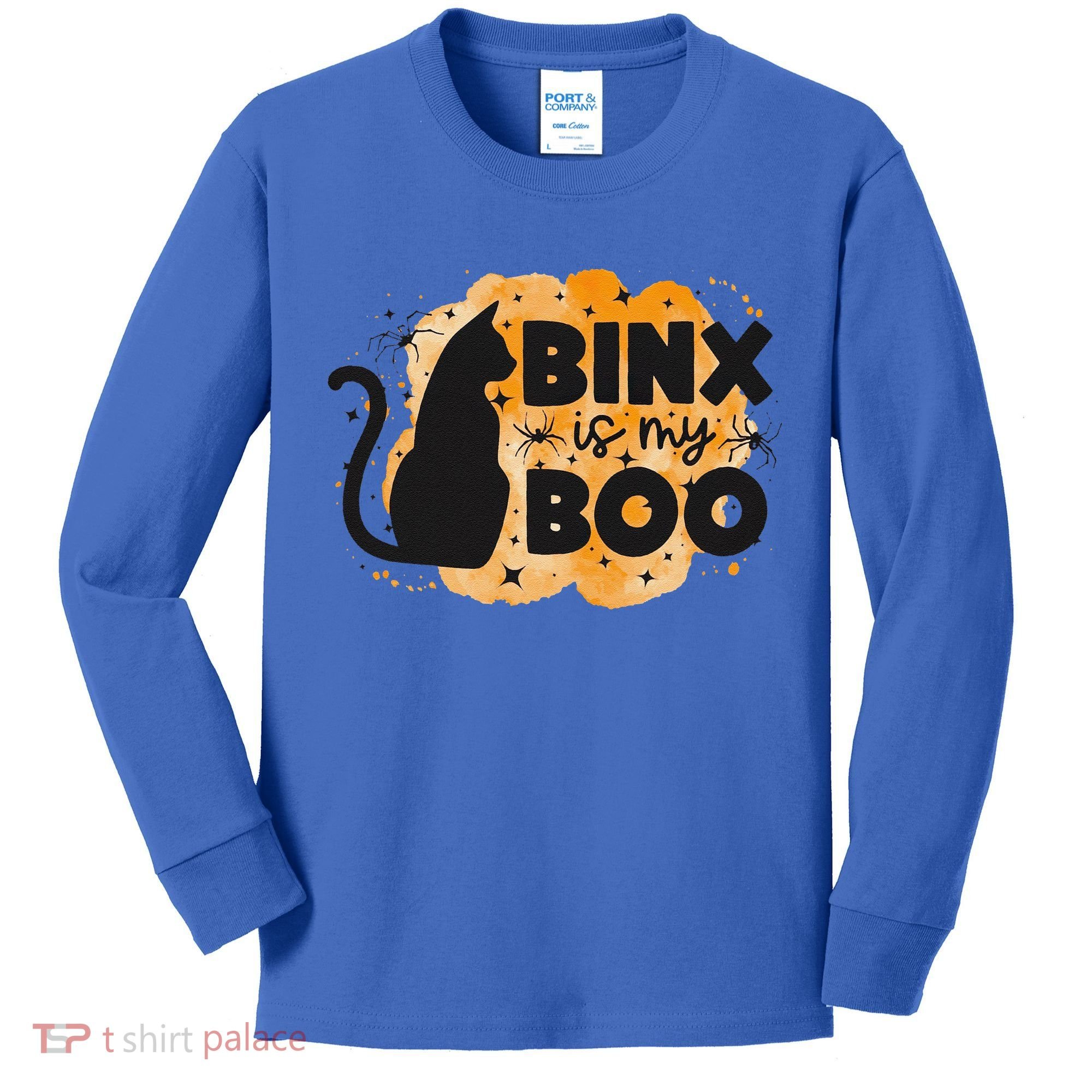 Binx Is My Boo Halloween Cat Scary Holiday Horror Night Kids Long Sleeve Shirt