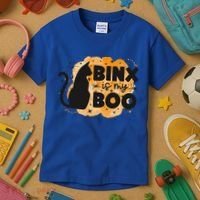 Binx Is My Boo Halloween Cat Scary Holiday Horror Night Kids T-Shirt thumb 3
