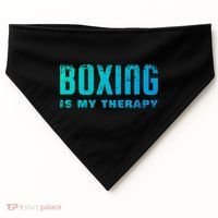 Boxing Is My Therapy Boxer Cool Gift USA-Made Doggie Bandana thumb 0