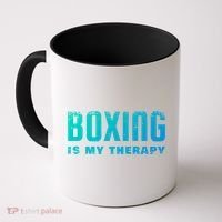 Boxing Is My Therapy Boxer Cool Gift Coffee Mug thumb 0