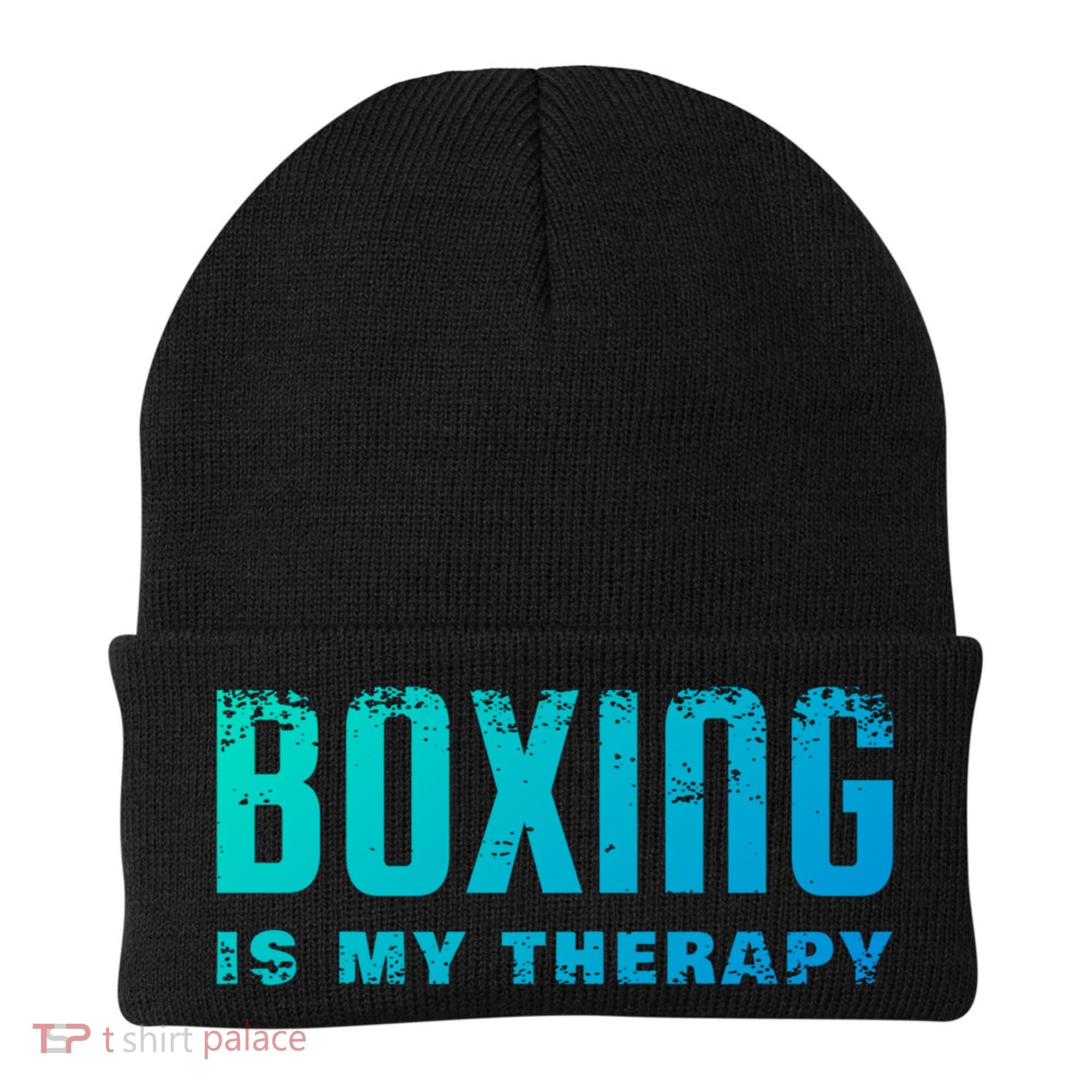 Boxing Is My Therapy Boxer Cool Gift Beanie