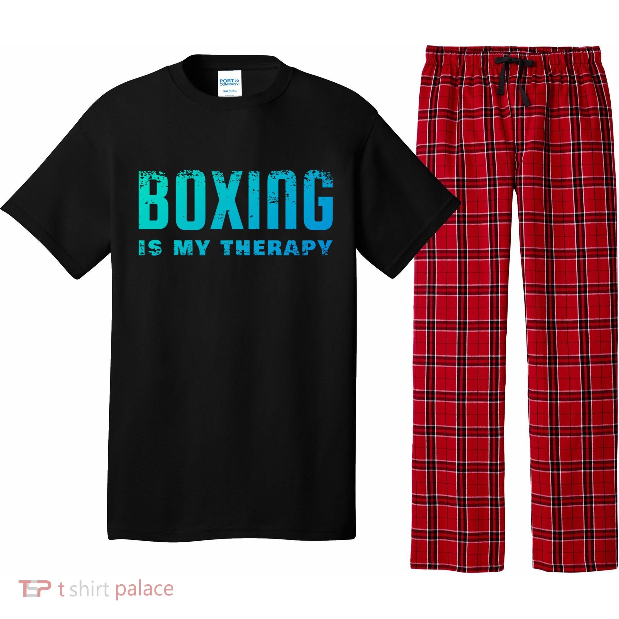 Boxing Is My Therapy Boxer Cool Gift Pajama Set