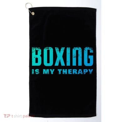 Boxing Is My Therapy Boxer Cool Gift Golf Towel