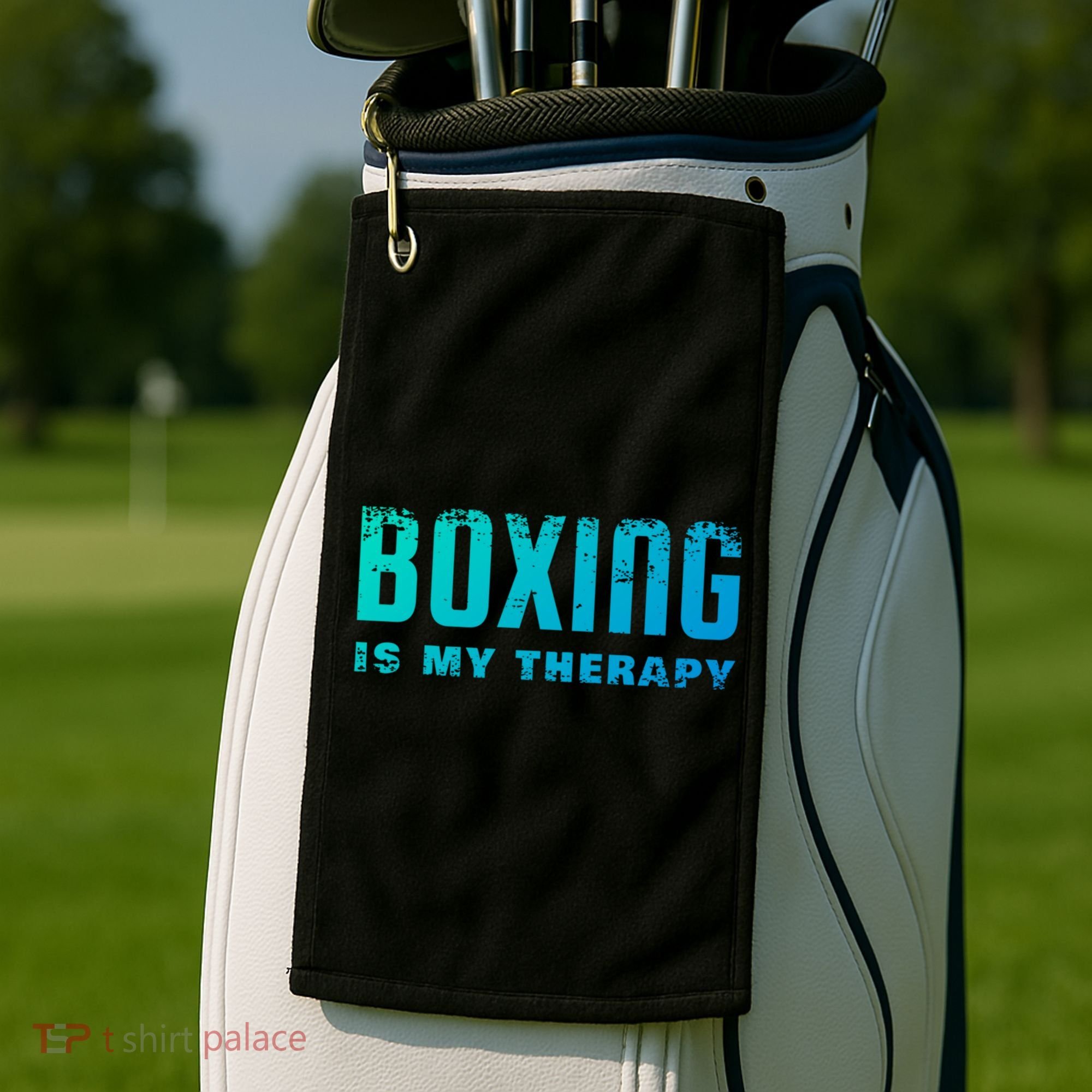 Boxing Is My Therapy Boxer Cool Gift Golf Towel