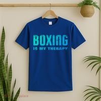 Boxing Is My Therapy Boxer Cool Gift T-Shirt thumb 2