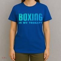 Boxing Is My Therapy Boxer Cool Gift T-Shirt thumb 4