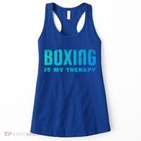 Boxing Is My Therapy Boxer Cool Gift Women's Tank Top thumb 0
