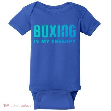 Boxing Is My Therapy Boxer Cool Gift Baby Bodysuit