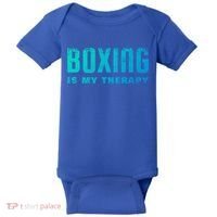Boxing Is My Therapy Boxer Cool Gift Baby Bodysuit thumb 0