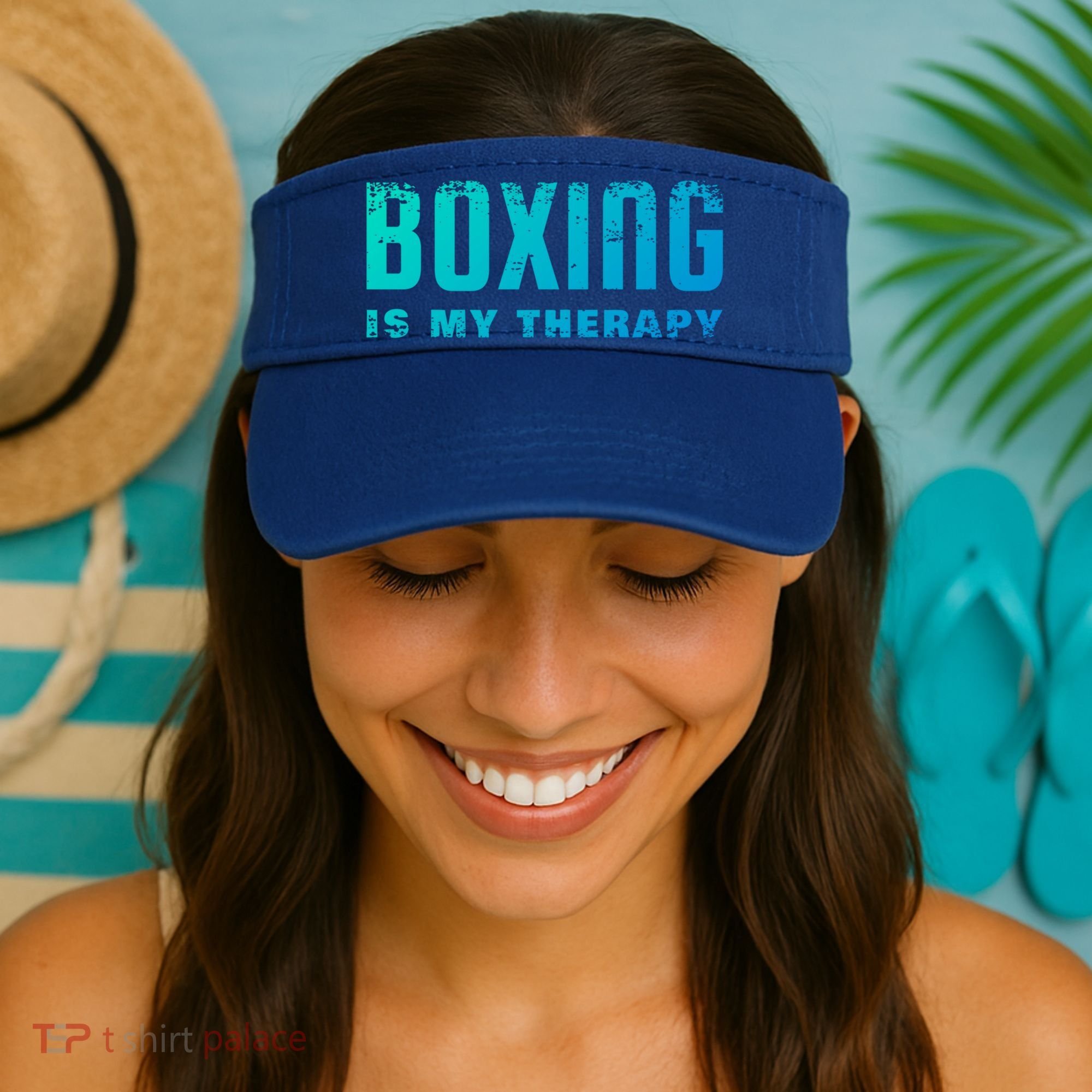 Boxing Is My Therapy Boxer Cool Gift Visor