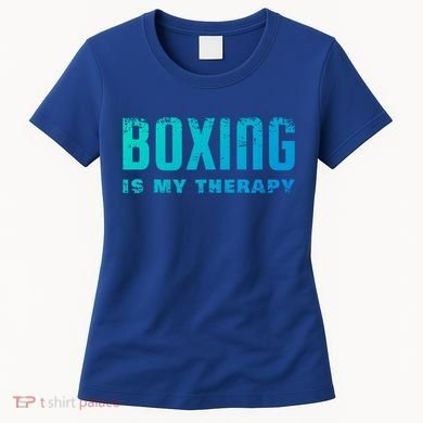 Boxing Is My Therapy Boxer Cool Gift Women's T-Shirt